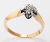 Золотое кольцо Бриллиантовый цветок -RD73