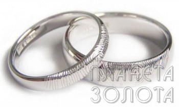 Обручальные кольца с отпечаткой Art №01-otp