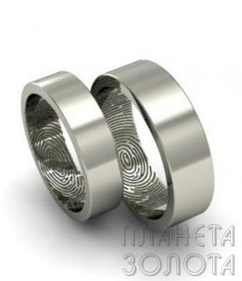 Обручальные кольца с отпечаткой Art №20-otp