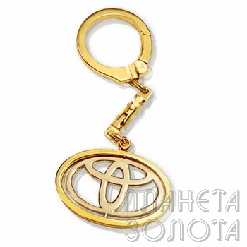 Золотой автомобильный брелок "Toyota" - KAToyota11.3
