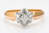 Золотое кольцо "Бриллиантовый цветок"-RD73